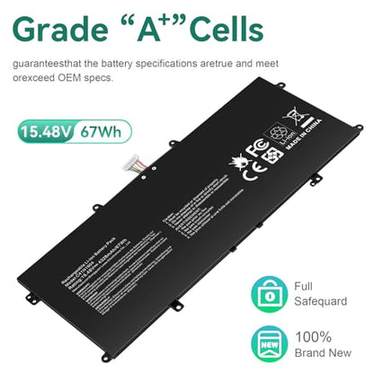 Futurebatt C41N1904 Battery Replacement for ASUS ZenBook 14 UX425 UX425UA UX425EA UX425JA 13 UX325EA UX325JA UM325SA UX363EA UX363JA Flip S UX371 UX393 UX393EA UX371EA S14 S435 S435EA - size: C41N1904 12.60*5.28*1.06 in