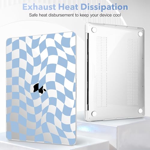 May Chen Case for MacBook Pro 13 inch M2 2023,2022,2021,2020 A2338 M1 A2251 A2289, Plastic Hard Shell Cover for MacBook Pro 13" with Touch Bar Fits Touch ID, Abstract & Grid - color: Abstract & grid