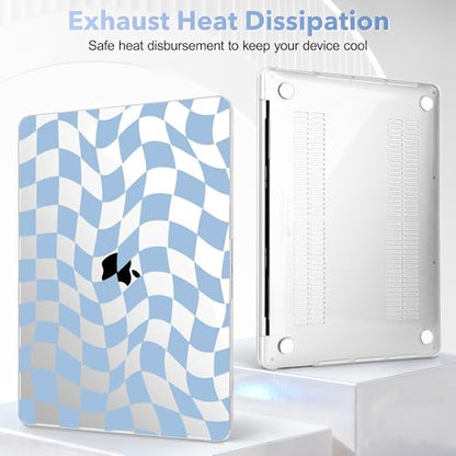 May Chen Case for MacBook Pro 13 inch M2 2023,2022,2021,2020 A2338 M1 A2251 A2289, Plastic Hard Shell Cover for MacBook Pro 13" with Touch Bar Fits Touch ID, Abstract & Grid - color: Abstract & grid