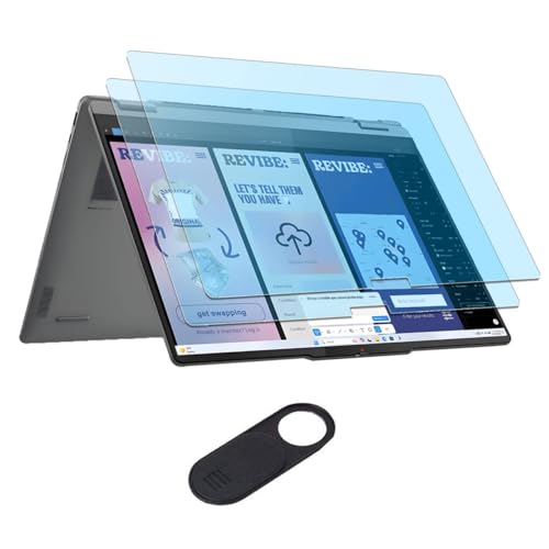 MUBUY-GOL 2 Pack Screen Protector for Lenovo Yoga 7a 2-in-1 14" & Lneovo Yoga 7i 2-in-1 Aura Edition (14IPH11/83TC,14AGP11/83TD) 14-Inch Laptop Anti-Blue Light Anti-Glare Anti-UV Filter Reduces Eye