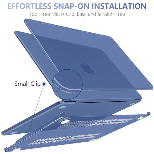 Batianda CrystalAir Case for MacBook Neo 13 Inch 2026, Crystal Indigo | 4-in-1 Bundle Ultra Clear Slim Hard Shell, Lightweight Everyday Protection for MacBook Neo 13 Inch 2026 Model A3404 - color: Crystal Indigo