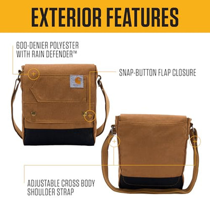 Carhartt Crossbody Snap Bag, Durable, Adjustable Shoulder Bag with Flap Over Snap Closure - color: Greenstone