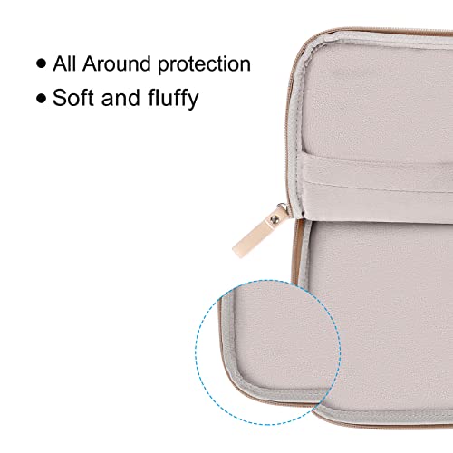 MOSISO Laptop Sleeve Bag 16 inch PU Leather Padded Bag Waterproof Case | Compatible with MacBook Air 15 inch 2026-2023 M5 M4 M3 M2/Pro 16 inch 2026-2019 M5 M4 M3 M2 M1,15-15.6 inch Notebook, Apricot - color: Apricot, size: 16 inch
