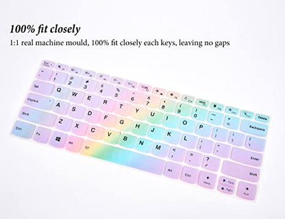 Keyboard Cover for Lenovo Flex 5/IdeaPad 5 14",Lenovo IdeaPad Flex 5i 14"/Slim 7 9/Yoga 5i 7i/Yoga 9 7 Pro/Slim 7 pro x Keyboard Skin, ThinkBook 14 14s/Yoga Pro 14s Protector - color: Gradient Yellow Green