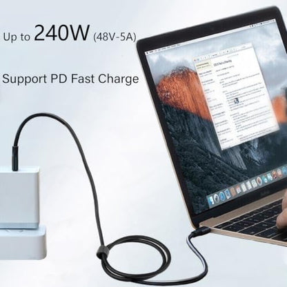 Pocxwa USB-C to USB-C 3.2 Gen 2x2 Video Cable, 240W USBC Charger Cord 6.6Ft | 4K@144HZ, 20Gbps Data Sync, Compatible with MacBook Pro, Dell, LG, ARZOPA, KYY Portable Monitor, Smartphone Tablets & Laptop - size: 6.6Ft