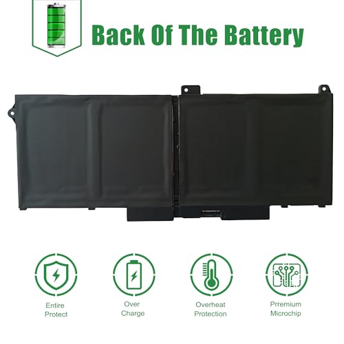 RJ40G CPX-M033W 63Wh Laptop Battery Replacement for Dell Latitude 5420 5520 Precision 3560 Series Notebook 01K2CF 075X16 WY9DX 0WK3F1 0M3KCN M033W Black 15.2V 3941mAh - size: 12.4*5.5*1.1inch RJ40G