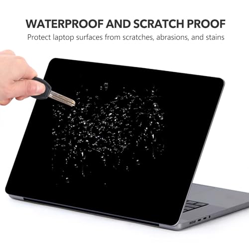 AIMSA Black 15 15.6 Inches Laptop Skin Sticker Decal, Personalized Reusable Waterproof Scratch Resistant Netbook Notebook PC Art Protector Skin Stickers - color: Cool Black