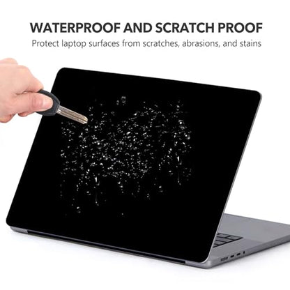 AIMSA Black 15 15.6 Inches Laptop Skin Sticker Decal, Personalized Reusable Waterproof Scratch Resistant Netbook Notebook PC Art Protector Skin Stickers - color: Cool Black
