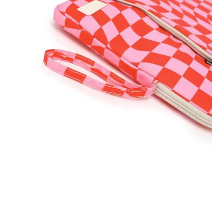 Laptop Sleeve 13.3 inch14 Inch, 15.6inchWater Resistant Traveling Computer Cover with Handle, Shockproof Protective Carrying Laptop Case (Y8-Pink Checker, 15 inch-15.6 inch) - color: Y8-Pink Checker, size: 15 inch-15.6 inch