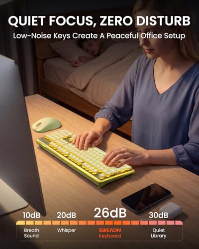 Wireless Keyboard and Mouse Combo with White Backlit Pudding Keycaps, Bluetooth & 2.4G, 2000mAh Rechargeable, Full Size, Metal Panel Quiet Computer Keyboard Set for Windows PC Desktop - Green - color: Upgraded Version - Green