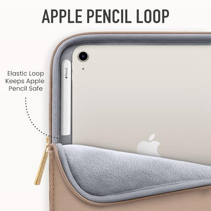 Vandel Slim & Protective Tablet Sleeve for 9-11 inch iPads A16, 11" iPad Pro, 10.9" iPad,10.2" iPad, 10.9" iPad Air, 11 Inch Samsung Galaxy Tab A9+, Bag Fits Magic Keyboard - color: e. Latte, size: 9-11 Inch Tablet