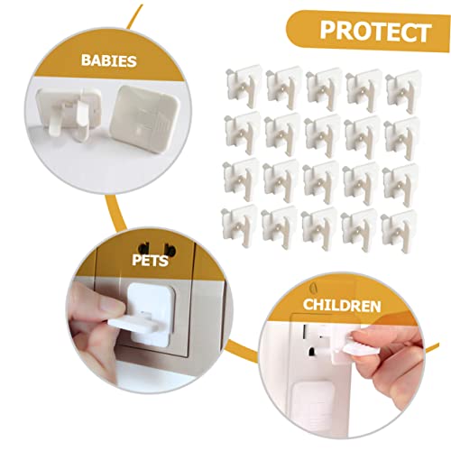 Housoutil 50Pcs USB Cover Caps Outlet Covers for Boy Girl Safety Anti-dust Plug Protector with Hidden Pull Tab for Easy Use Electrical Protection White