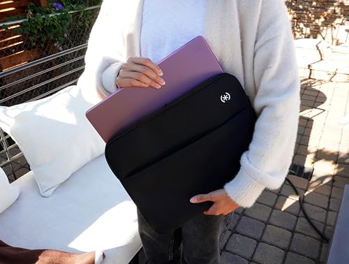 Speck Transfer Pro-Pocket Universal 15-16 Inch Laptop Sleeve with Front Pocket - Durable Protective Case for Laptops and Tablets - Compatible with MacBook Computers - Cloudy Grey/Rose Gold - color: Cloudy Grey/Rose Gold