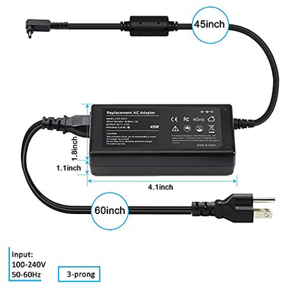 19V 2.37A 45W Charger Compatible for Acer Chromebook - Compatible for Acer Aspire 5 1 Laptop A515-46 A515-43 A515-56 A515-43-R19L A515-54 A515-54G A515-55 A517-52 A515-44 Power Supply Cord