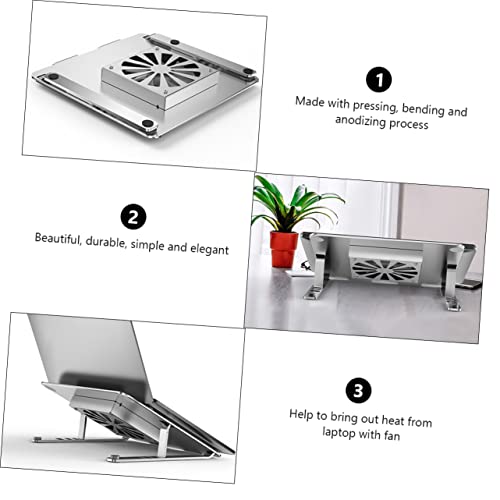 TEHAUX Laptop Cooler with RGB LED Adjustable Height and Angle Quiet Fan for Enhanced Cooling for Use