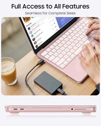 Fintie Case for MacBook Neo 13 Inch with Keyboard Skin & Screen Protector | 2026 A3404, Snap-On Design, Slim Fit, Matte Hard Shell Cover, Fingerprint Resistant, Frost Blush - color: Frost Blush