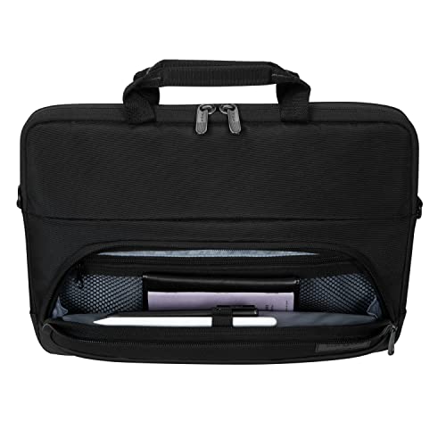 Targus 12-14" Laptop Bag for Business and Travel, Black - Computer Messenger Bag for Men and Women, Durable Water-Resistant Material, Fits 12-14" Laptops and Chromebooks (TBS579GL)