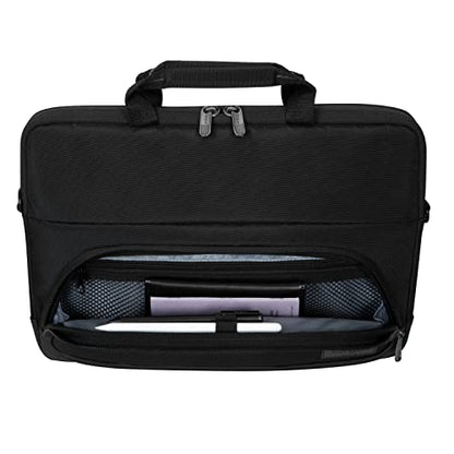 Targus 12-14" Laptop Bag for Business and Travel, Black - Computer Messenger Bag for Men and Women, Durable Water-Resistant Material, Fits 12-14" Laptops and Chromebooks (TBS579GL)