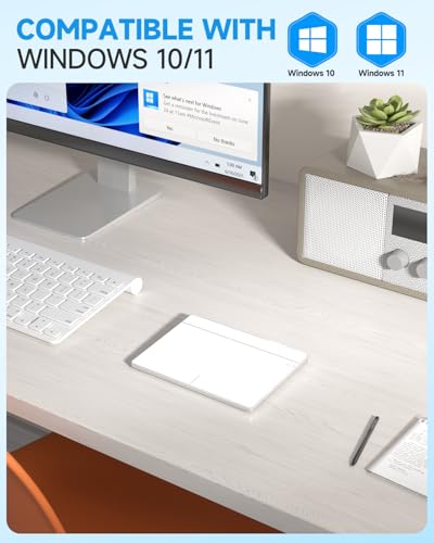 Homiguar Wireless Bluetooth Trackpad for Windows 10 & 11 and Mac, 3-in-1 Connectivity Modes,High Precision Control, Portable Multi-Touch Gestures touchpad for PC & Laptop (Off White)