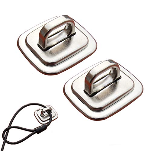 Security Anchor Base Plate for Keyed or Combination Cable Locks,Desk Mount Anchor Accessory for Cable Locks - color: 2 pack