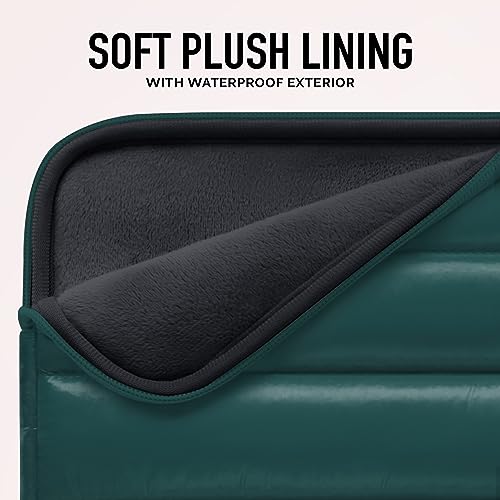 Vandel The Original Puffy Laptop Sleeve 13-14 Inch, Laptop Sleeve for Women | Protective Carrying Case Cover for MacBook Pro 14 in, MacBook Air 13 Inch, iPad Pro 12.9, Dell, Asus, HP - color: f. Shiny Emerald