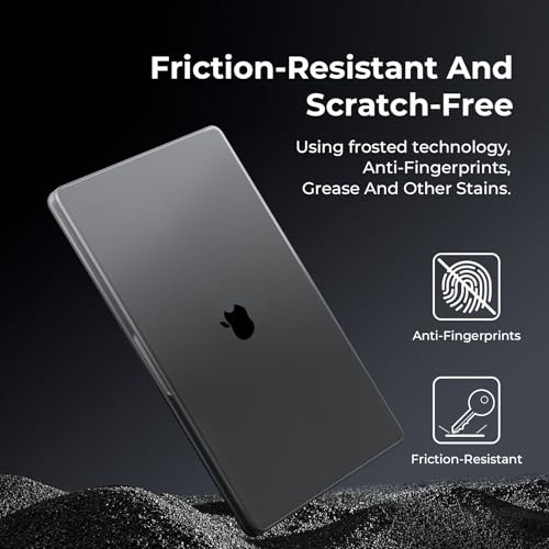 BlueSwan Flexible Case for MacBook Pro 13 inch, M2 M1 2022-2016 | Anti-Scratch Protective Laptop Cover with Grippy Matte Texture, Seamless Fit and Lightweiht, Frosted Black - color: Frosted Black, size: Pro 13-inch (2018-2022)