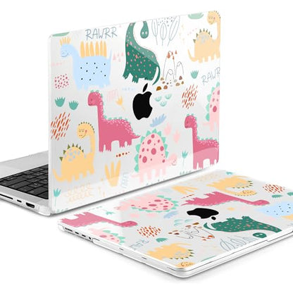 MEEgoodo Case for MacBook Pro 16 inch 2026 2024 2023 2021, Laptop Hard Shell Compatible with M5 M4 M3 M2 M1 Pro/Max Chip, Fit Model A3429/A3428/A3403/A3186/A2991/A2780/A2485, Cute Dinosaurs - color: Cute Dinosaurs
