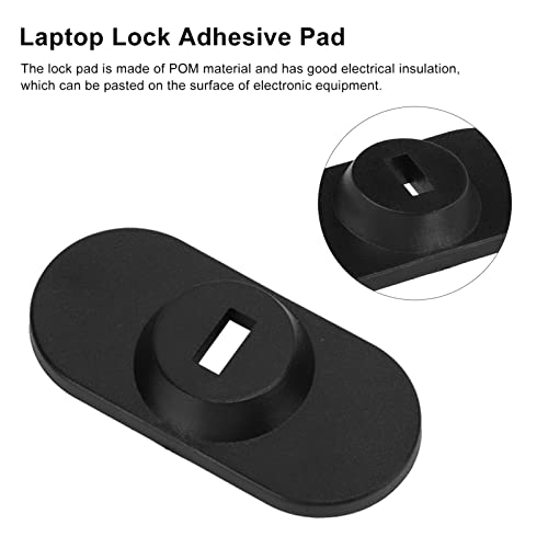 Generic Tablet Anchor Plate Laptop Lock Adhesive Pad Black Key Hole POM Security for Notebooks and Mobile Terminal Equipment, Keyhole