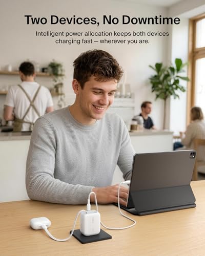Belkin 45W GaN USB C Retractable Charger Block Fast Charging for Travel | 3.3ft Retractable Cable, USB C Port, iPhone 17, Galaxy S26, AirPods, iPads, MacBook, Travel Charger, Charge Up to 2 Devices - color: White, style: 45W