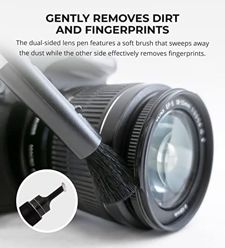 Camera Cleaning Kit with Mini-Air Blower and Dual-Sided Lens Pen for DSLR, SLR, Mirrorless Digicam - Compatible with Canon, Nikon, Pentax, Sony, and More