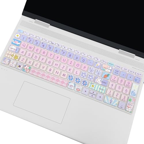 Cute Keyboard Cover for 15.6’’ HP Laptop 15-dw 15-dy 15-ef 15-da/db/bs 15-dy5033dx 15-dw0083wm 15-ef2126wm 15-da0014dx, Envy x360 15m-dr/ds 17-bs/bw, Pavilion 15-cs/cc, Cute Bunny - color: Cute Bunny