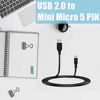 5ft USB Cable Laptop PC Cord Replacement for USB 2.0 External 7.1CH Optical Audio Sound Card Adapter