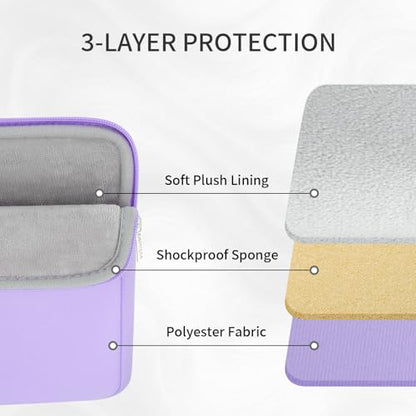 RAINYEAR Laptop Sleeve Case 13.3 Inch, Protective Portable Case with Front Pocket, Briefcase Handbag Laptop Bag Compatible with 13.3-14 Inch Laptop PC, 14 Inch MacBook Pro M5 M4 M3 M2 M1, Purple - color: Purple, size: 13.3-14 inch