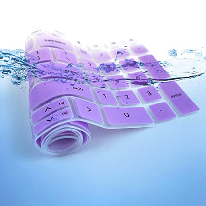 Keyboard Cover for Dell 15 Laptop DC15250 DC15255 15.6, Dell Inspiron 15 3510 3511 3515 3525 3530 3535 5510 5515 5518 7510 15.6, Vostro 3510 3520 3530 5510 5515 15.6, Latitude 3520/Inspiron 7610 - color: GradualPurlple