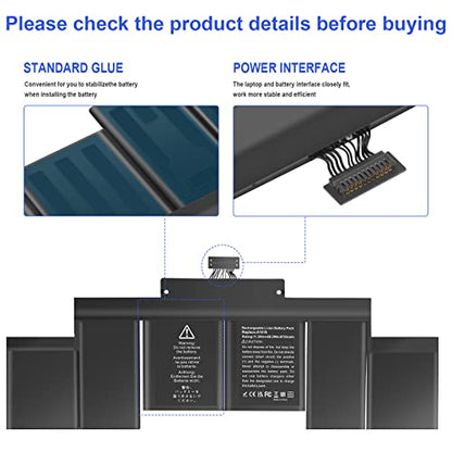 ASUNCELL A1398 Laptop Battery Replacement, EMC 2745 2881 2909 2910, fits A1494 A1618, Compatible with MacBook Pro 15 inch Retina (Late 2013 Mid 2014 Early 2015) [11.36V/99.5Wh] - color: A1618