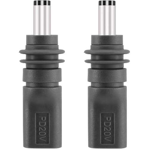 Yeebline DC 5521 to USB C Adapter, 2 Pack 100W PD DC 5.5mm x 2.1mm Male to USB Type C Female Plug Power Charging Connector Charger Adapter Suitable for Starlink Mini (USB C to DC5521) - style: USB C to DC5521