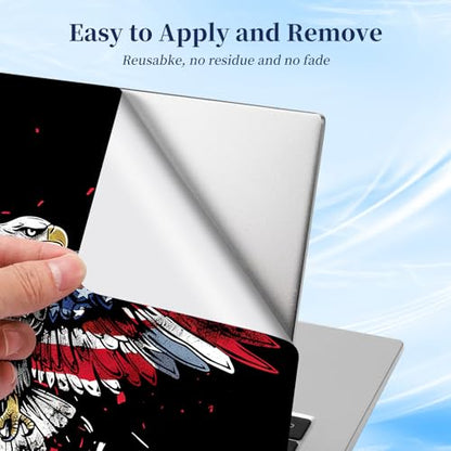 Universal Laptop Protective Skin,Trim-to-Fit Vinyl Sticker for 13–16 Inch Laptop,MacBook,Tablet & Notebook,Scratch-Proof Waterproof Cover,American Eagle Flag Wing - color: American Eagle Flag Wing