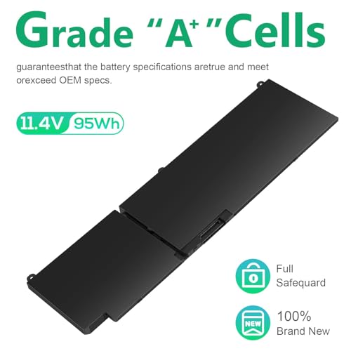ASUNCELL PKWVM 95Wh Battery Replacement for Dell Precision 7550 7750 7560 7760 / P44E P93F P44E001 P44E002 P93F001 P93F002 Series Laptop C903V 0C903V 0CR72X CR72X 068N03 0447VR 68ND3 453-BBCQ 11.4V - size: PKWVM 14.17 * 3.74 * 1.18 in