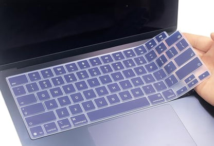 Keyboard Skin Compatible for 2026 MacBook Neo 13" A3404, Air 15.3" 13.6" M5 M4 M3 M2 A3448 A3241 A3114 A2941 A3449 A3240 A3113 A2681, MacBook Pro 14 16 inch M5 M4 M3 M2 M1 A3426 A3427 A3434 (Indigo) - color: Indigo Blue