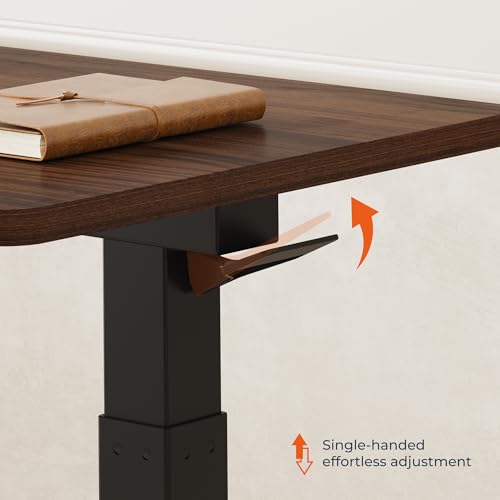 28'' Medical Overbed Bedside Table with Wheels,Rolling Table | 28''x16'' Mahogany Pneumatic Tilting Desktop,Overbed Bedside Table with Hidden Casters for Hospital Use - color: Mahogany, size: Small