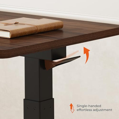 28'' Medical Overbed Bedside Table with Wheels,Rolling Table | 28''x16'' Mahogany Pneumatic Tilting Desktop,Overbed Bedside Table with Hidden Casters for Hospital Use - color: Mahogany, size: Small
