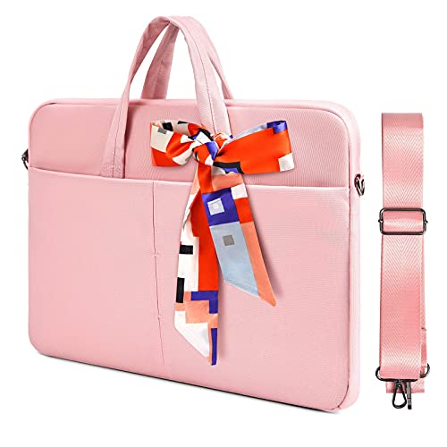 17-17.3 Inch Laptop Shoulder Sleeve Bag Women Ladies Briefcase Handbag for HP Envy 17/Pavilion 17/OMEN 17.3, Dell G3 G7 17.3/ Inspiron 17, Acer Aspire 17, ASUS ROG MSI GS75 GF75 Lenovo 17.3 Case, Pink - color: Pink, size: 17.3 Inch