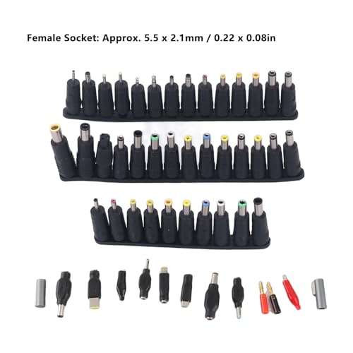 58 Pcs Universal Laptop Power Supply Adapter DC Power Supply for in Storage Box