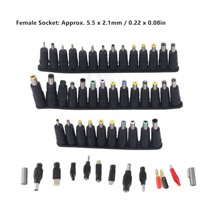 58 Pcs Universal Laptop Power Supply Adapter DC Power Supply for in Storage Box