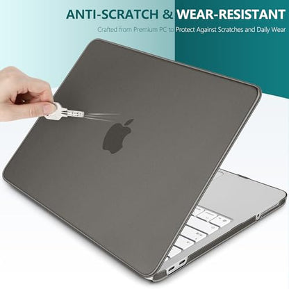 Matte Frosted Compatible with MacBook Neo 13 Inch 2026 (Model A3404 | A18 Pro Chip) | Anti-Fingerprint Hard Shell, Ultra Slim, Non-Slip, Lightweight Protective Cover | Frosted Black - color: Matte Black
