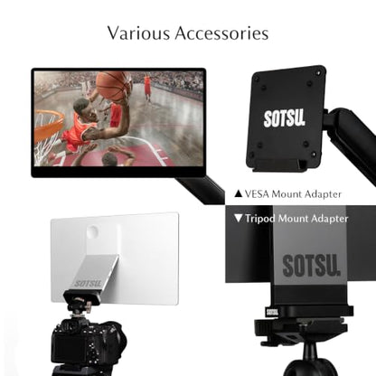 SOTSU FlipAction Go 14" Premium Portable Monitor | IPS | Crafted Aluminum | FHD 1080p | 400 Nits | 100% sRGB | Pivoting Screen | Tempered Glass | USB-C/Mini HDMI | 5W | Robust yet Lightweight - color: Stealth Black