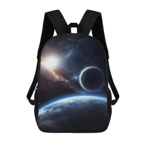 Laptop Backpack with Pocket, Large, Adjustable 17 Inch Bag, Waterproof | Planet Computer Bag for Work, Breathable, Expandable Backpack for Women Men, Portable