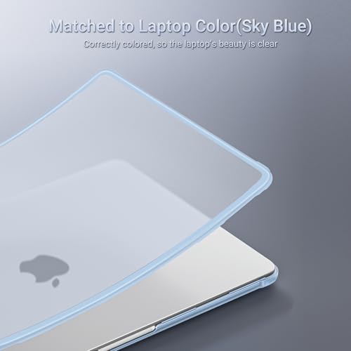 MOSISO Compatible with MacBook Air 13 inch Case M5 2026 M4 M3 M2 2025-2022 | A3449 A3240 A3113 A2681,Seamlessly Closes Reinforced Crack-Resistant Hard Shell for MacBook Air 13.6 inch Case, Sky Blue - color: Sky Blue