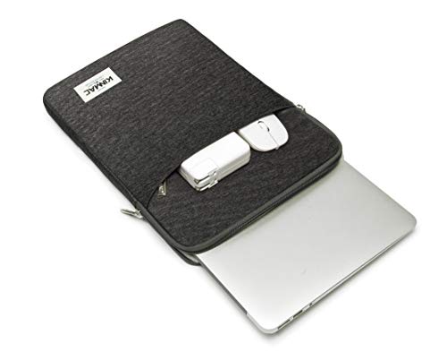 Kinmac 360° Protective Vertical Laptop Sleeve Case Cover Bag with Pocket for MacBook Air 13 inch,iPad Pro 13" and 12.5-13.3 inch HP Lenovo Dell ASUS Acer Laptop Computer (Black) - color: Black, size: 12.5 inch-13.3 inch