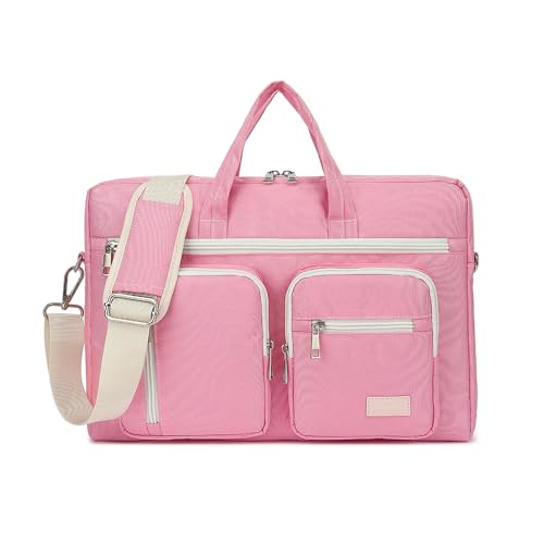 15-15.6 inch Laptop Shoulder Bag, for MacBook Pro 16, Hp Lenovo Dell 14 inch Waterproof Messenger Bag Case Sleeve (pink) - color: Pink, size: 15 inch/15.6 inch